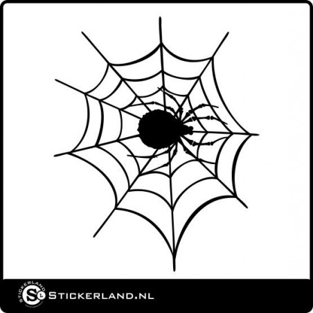 Spin in een web sticker (30x38cm)