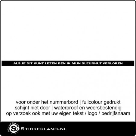 Auto-Kentekensticker Sleurhut