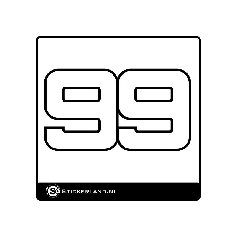 Nummer sticker type 3