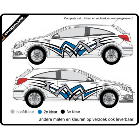 Complete stripingkit Deco3-029 (vanaf 150cm)