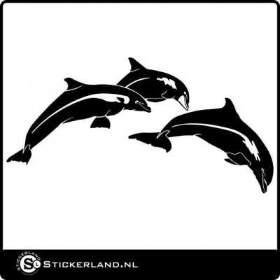 Springende dolfijnen sticker