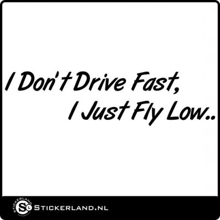 I fly low sticker